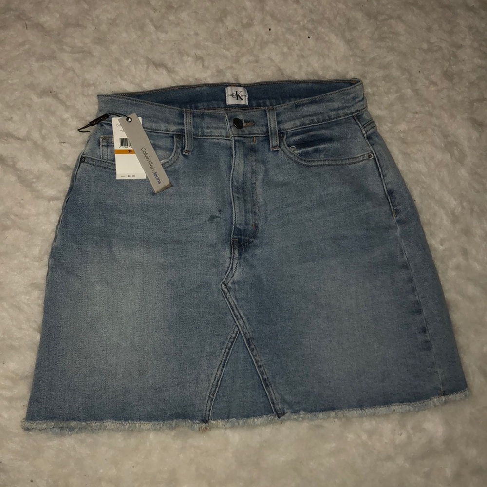 calvin klein jean skirt